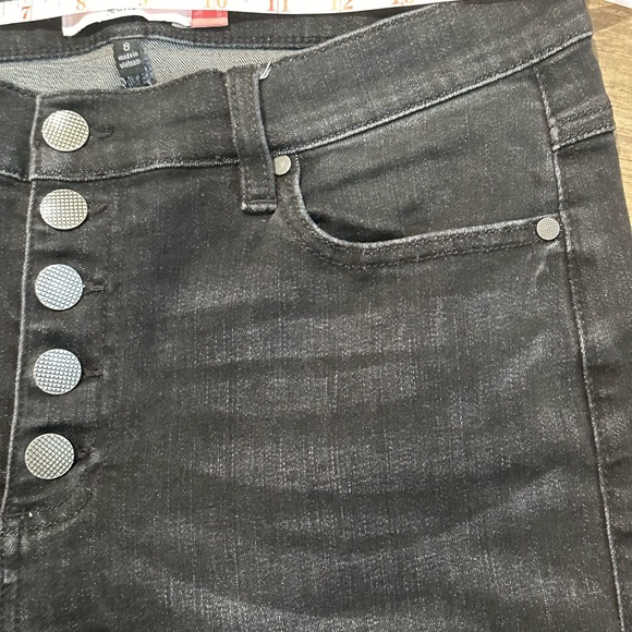 Cabi Womens 4149 Jeans Button Fly Straight Leg Black Stretch Denim Size 8 - Picture 6 of 8